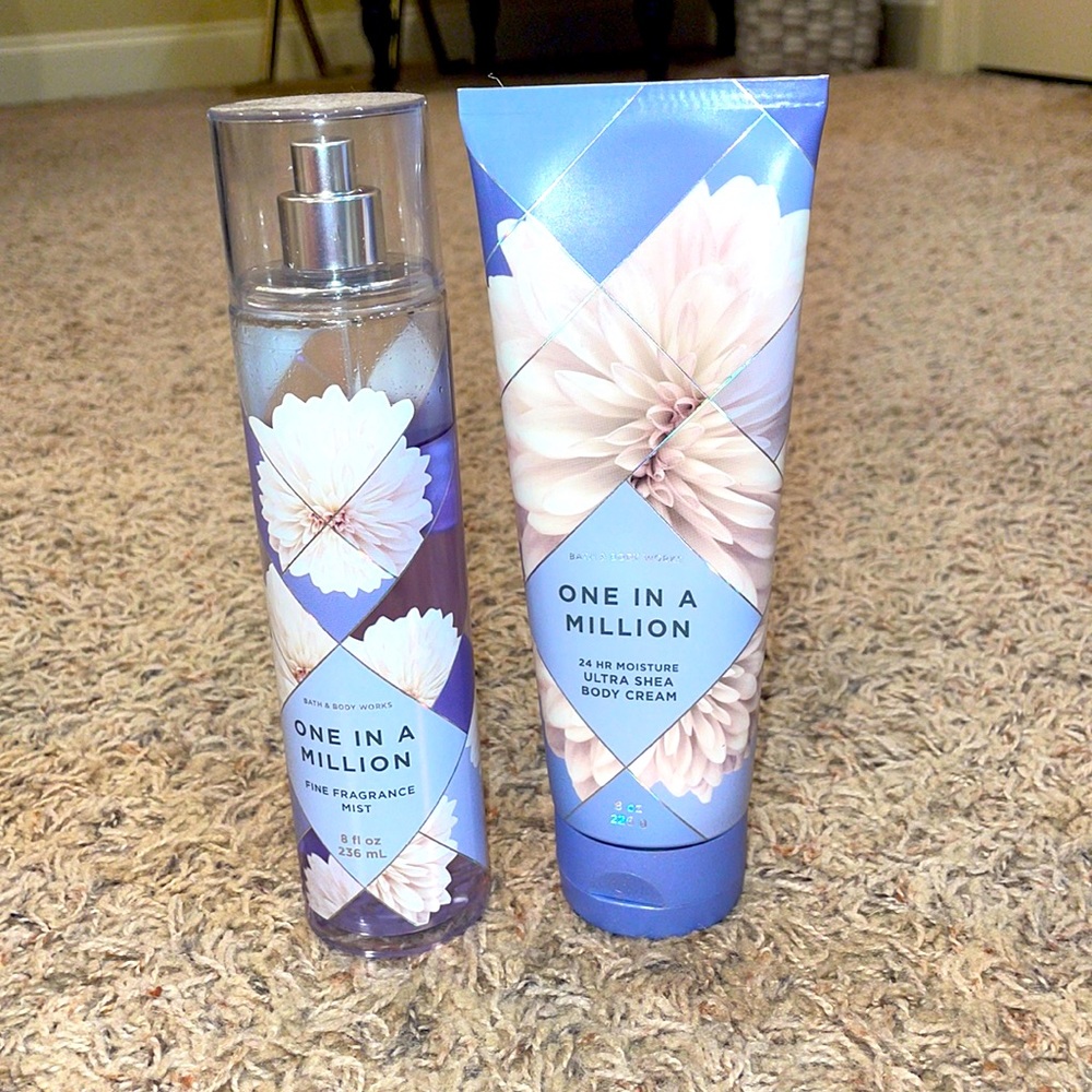 Bath and body works one in a million lotion and fine fragrance mist